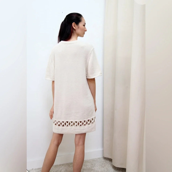 Kordal Interlock Mini Sweater Dress Black 100% Alpaca Wool Sustainable Luxury - Picture 3 of 13